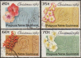 Papua New Guinea 1989 SG607-610 Christmas Set FU - Papouasie-Nouvelle-Guinée