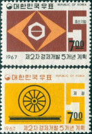 Korea South 1967 SG697-698 Five Year Plan Set MNH - Korea (Zuid)