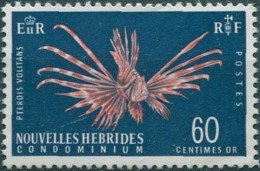 New Hebrides French 1963 SGF120 60c Lionfish MNH - Other & Unclassified