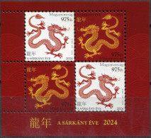 HUNGARY - 2024 - SOUVENIR SHEET MNH ** - Year Of The Dragon - Unused Stamps