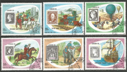 TT-30 Laos Bateau Ship Diligence Elephant Cheval Horse Train Locomotive - Stamps On Stamps