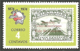 TT-22 Nicaragua Avion Airplane Volcan Momotombo Volcano MH * Neuf CH - Briefmarken Auf Briefmarken