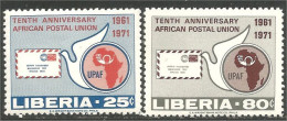 TT-17b Liberia Anniversary African Postal Union MNH ** Neuf SC - Postzegels Op Postzegels