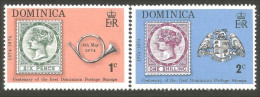 TT-6 Dominica Cor Posthorn Blason Armoiries Arms MNH ** Neuf SC - Postzegels Op Postzegels