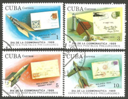 TT-4 Cuba Espace Space Fusée Rocket Stamps Timbres Briefmarken Francobollo Sellos - Timbres Sur Timbres