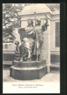AK Hamburg, Kaiser Wilhelm Denkmal, Gruppe Einheitliches Recht  - Mitte