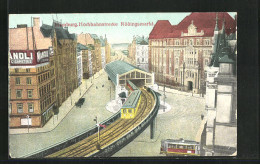 AK Hamburg, Hochbahnstrecke Am Rödingsmarkt, U-Bahn Verlässt Die Station  - Métro