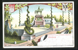 AK Hamburg, Kaiser Wilhelm-Denkmal, Wappen  - Mitte