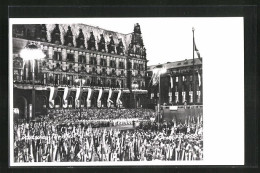 AK Hamburg, Turnfest Auf Dem Rathausmarkt  - Autres & Non Classés