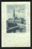 Mondschein-AK Hamburg, Neues Rathaus  - Mitte