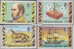 Falklandinseln 350-353 (kompl.Ausg.) Postfrisch 1982 Todestag Charles Darwin - Falklandinseln