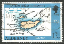 Ca-38 Alderney Aurigny Carte Map Cartina Karte Mapa Kaart - Geografía