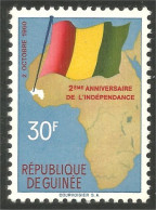 Ca-10 Guinée Carte Drapeau Flag Map Cartina Karte Mapa Kaart - Aardrijkskunde