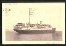 AK Passagierschiff Foucauld Auf Reede Vor Der Küste  - Steamers