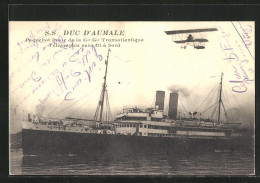 AK Passagierschiff S. S. Duc D`Aumale Verlässt Den Hafen  - Dampfer