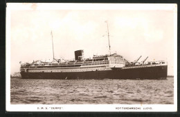 AK Passagierschiff D. M. S. Dempo In Ruhigen Gewässern  - Steamers