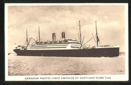 AK Passagierschiff Empress Of Scotland In Ruhiger See  - Paquebots