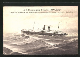 AK Passagierschiff S. S. Gouverneur Général Jonart Auf Hoher See  - Paquebots