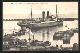 AK Alger, Passagierschiff Timgad Verlässt Den Hafen  - Piroscafi