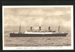 AK Passagierschiff Empress Of Australia In Voller Fahrt  - Paquebots