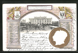 AK Hamburg-Altona, Rathaus, Erinnerung An Den Besuch Kaiser Wilhelm II. Und Gemahlin Im September 1904, Wappen  - Altona