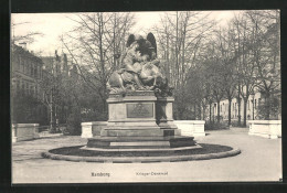 AK Hamburg-Neustadt, Krieger-Denkmal  - Mitte