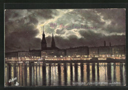 AK Hamburg-Neustadt, Jungfernstieg Am Abend  - Mitte