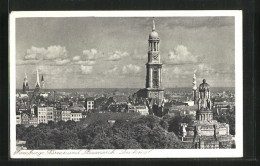 AK Hamburg-Neustadt, Bismarckdenkmal Und Michaeliskirche  - Mitte