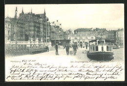 AK Hamburg-Neustadt, Partie Am Jungfernstieg, Anlegeplatz Der Alsterboote  - Mitte