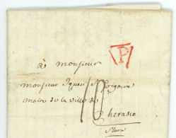 COURRIER LETTRE Année 1810 Pour Le Maire De CHERASCO Italie Italia De L' Avocat Aux Conseils D'état MAROCHETTI à PARIS - 1801-1848: Vorläufer XIX