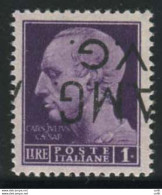 AMG. VG. - Imperiale Lire 1 N. 8dc Soprastampa Capovolta - Mint/hinged