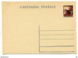 C.P. Lire 3 "Democratica" N. C 131 - Nuova - Entero Postal