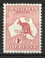 AUSTRALIA....KING GEORGE V...(1910-36..)....." ROO.."....1d........DIE 2......MH.. - Ungebraucht