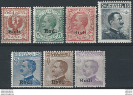 1912 Egeo Rodi Ordinaria 7v. MNH Sassone N. 1/7 - Altri & Non Classificati