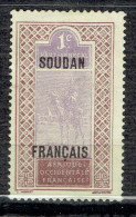 Timbre Du Haut-Sénégal Et Niger Surchargé "SOUDAN FRANCAIS" - Unused Stamps