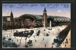 AK Hamburg-St.Georg, Hauptbahnhof Aus Der Vogelschau  - Mitte