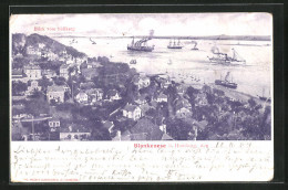 AK Hamburg-Blankenese, Blick Vom Süllberg, Dampfer Auf Der Elbe  - Blankenese