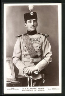 AK H.R.H. Crown Prince Alexander Od Serbia, In Uniform Mit Orden Behangen  - Royal Families