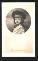 Cartolina S.A.R. La Principessina Mafalda, Portrait Der Jungen Dame  - Koninklijke Families