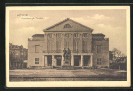 AK Weimar, Denkmal Vor Dem Grossherzogl. Theater  - Théâtre