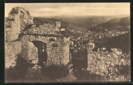 AK Urach, Ruine Mit Blick Auf Die Stadt  - Bad Urach