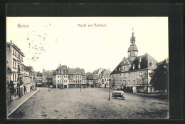 AK Borna, Markt Mit Rathaus  - Borna