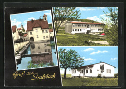 AK Stralsbach B. Bad Kissingen, Sportheim, Gebäudeansicht, Uferpartie  - Bad Kissingen