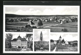 AK Heroldsbach, Schloss Thurn Von Sturmfelder-Horneck, Muttergottes Am Berg, Totalansicht  - Other & Unclassified