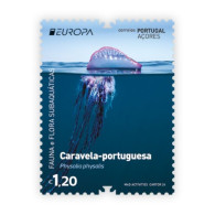 Portugal ** & Europa CEPT Azores, Underwater Fauna And Flora, Caravela-portuguesa, Physalia Physalis 2024 (687688) - Mundo Aquatico