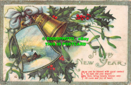 R500067 A Happy New Year. Bells. No. 1117. Postcard - Welt