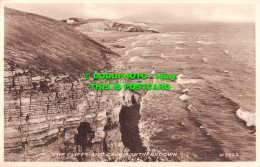 R500071 Southerndown. The Cliffs And Cave. Valentine. Sepiatype. 1961 - Welt