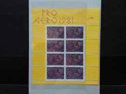 SVIZZERA - BF Pro Aereo 1981 - Nuovo ** - Facciale Frs Sv 24,00 (sottofacciale) + Spese Postali - Blocks & Kleinbögen