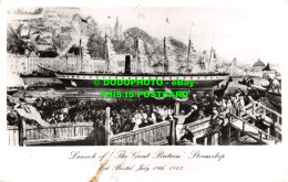 R500122 Launch Of The Great Britain. Steamship At Bristol. July 19 Th 1843. RP - World