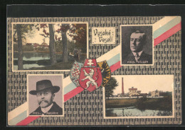AK Vysoke Veseli, Pres. Masaryk, Pres. Wilson, Panorama  - Czech Republic